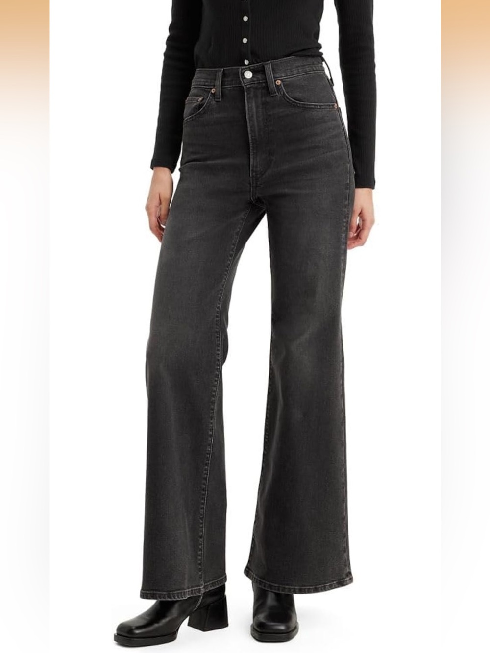 Levi's Women's Ribcage Bell Bottom Jeans - Black
